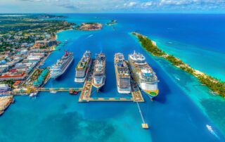 Cruise Ships in Port in Nassau Bahamas