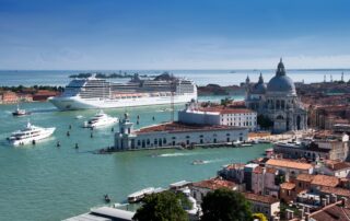 Luxury Cruise Ship, Venice Lagoon, Italy