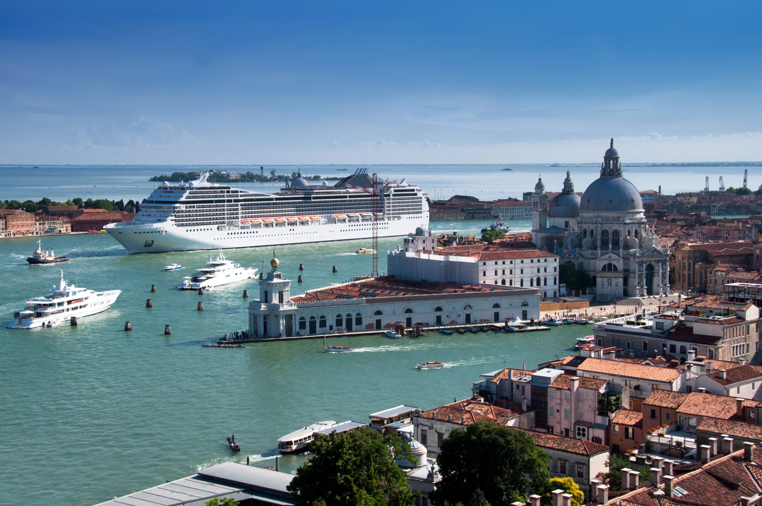 Luxury Cruise Ship, Venice Lagoon, Italy