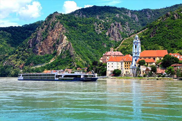 Avalon Waterways scenic European river destination with castle